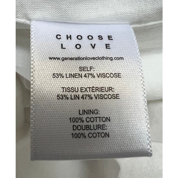 GENERATION LOVE WOMENS SIZE 10 LINEN BLEND MORGAN ROMPER WHITE - Picture 15 of 15